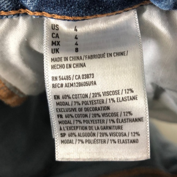 AE super stretch, distressed high-rise shorties - Picture 4 of 4